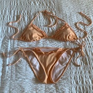 Peach color swimsuit Size S